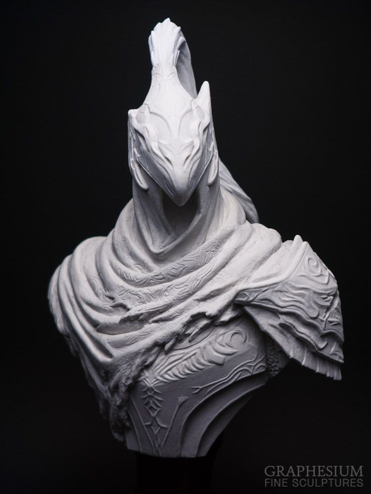 Handmade stone Knight Artorias (Dark Souls) sculpture / statue / figure by Robin, Graphesium Fine Sculptures (@gsculpt)
